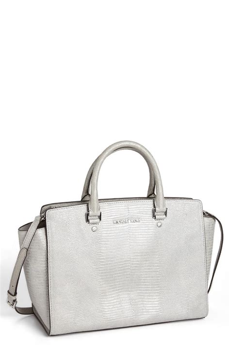 michael kors selma large silber|Michael Kors saffiano satchel.